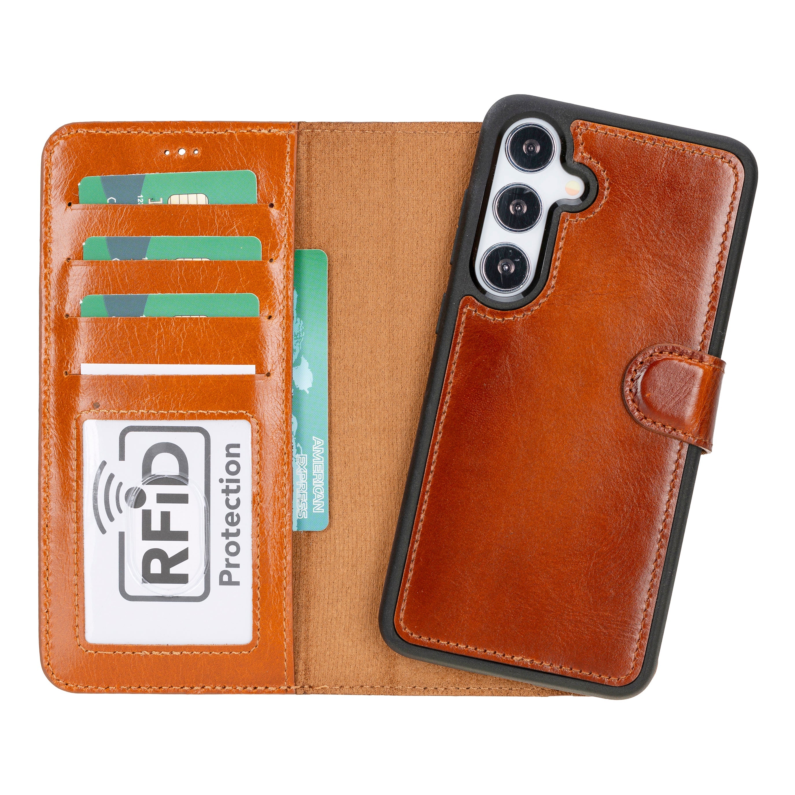 Samsung Galaxy S24 Plus Leather Detachable Wallet Case